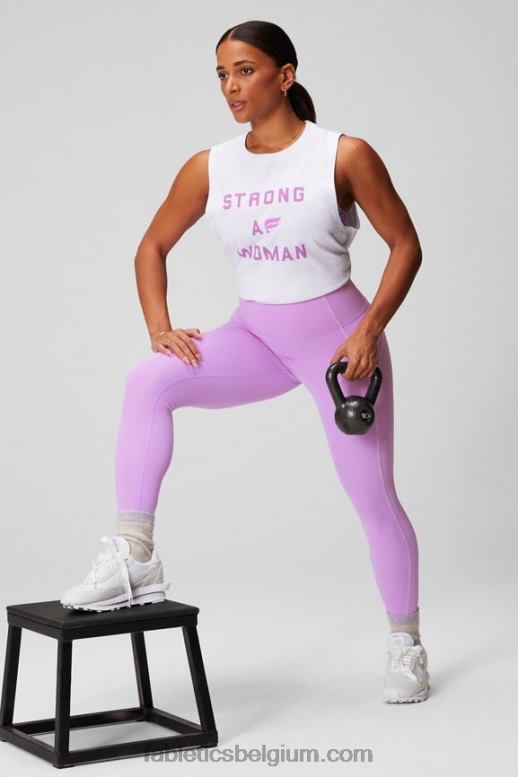 kristallen grot/lila fluisteren vrouwen oasis pureluxe 7/8 legging met hoge taille 48 Fabletics LH20J783