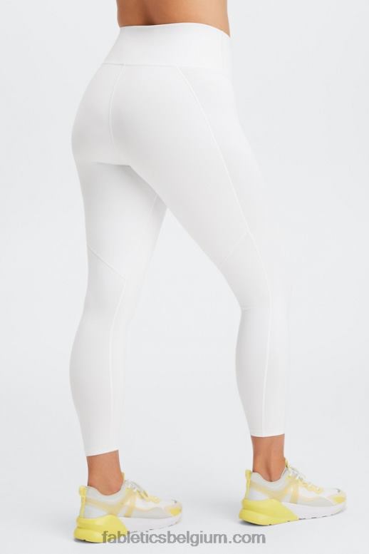 levendig geel/wit vrouwen define powerhold hoog getailleerde 7/8 legging 28 Fabletics LH20J684