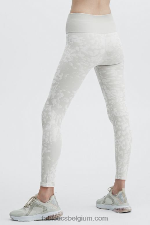 lichtgrijs/wit vrouwen naadloze mistlegging met hoge taille Fabletics LH20J1195