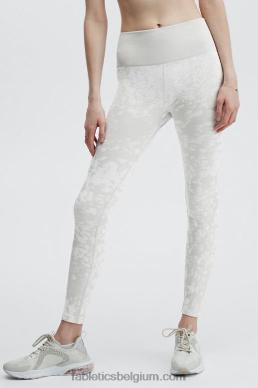lichtgrijs/wit vrouwen naadloze mistlegging met hoge taille Fabletics LH20J1195