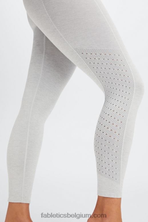 lichtgrijze heide vrouwen eco sync hoog getailleerde 7/8 legging Fabletics LH20J1168