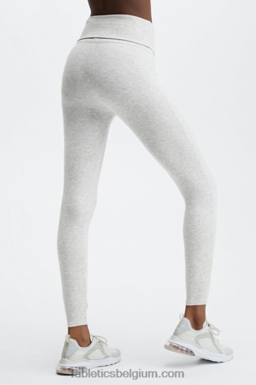 lichtgrijze heide vrouwen luxe legging met trekkoord Fabletics LH20J1241