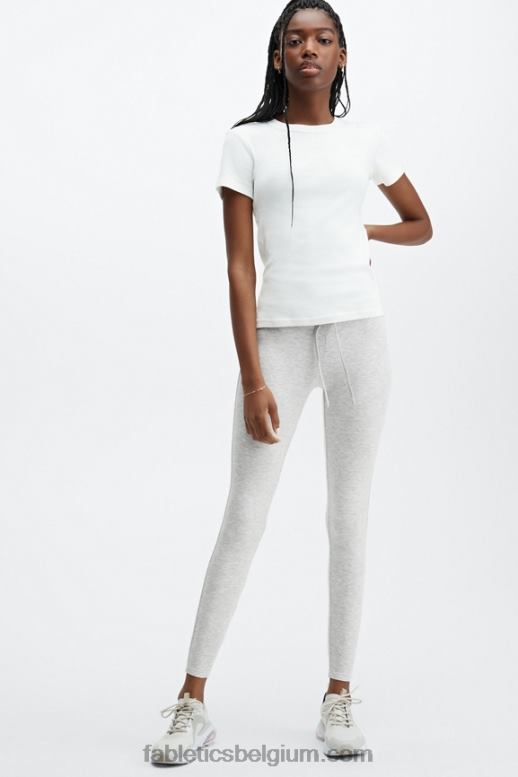 lichtgrijze heide vrouwen luxe legging met trekkoord Fabletics LH20J1241