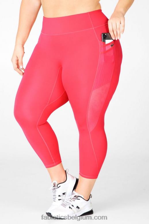 lippenstift rood vrouwen trinity motion365 halfhoge 7/8 legging Fabletics LH20J1047