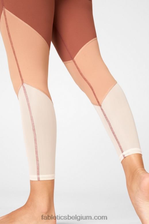 mahonie/driftscape/zand vrouwen zone hoge taille 7/8 Fabletics LH20J1049