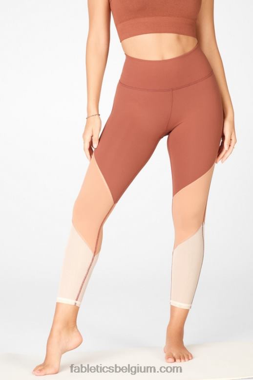 mahonie/driftscape/zand vrouwen zone hoge taille 7/8 Fabletics LH20J1049