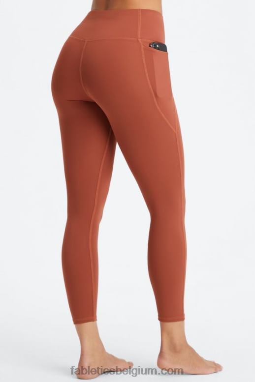 mahonie vrouwen oasis pureluxe hw gekruiste 7/8 legging Fabletics LH20J928