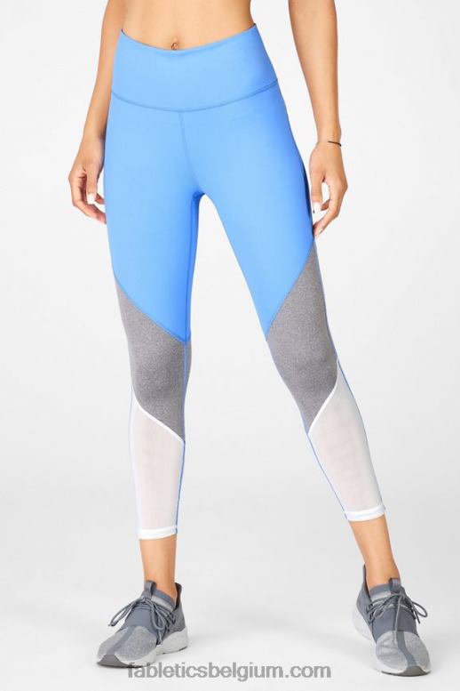 marina/grijze heide/wit vrouwen zone hoge taille 7/8 Fabletics LH20J1058