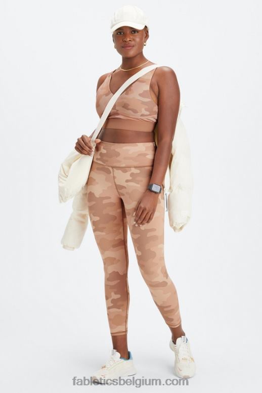 marine pioen/rio rood vrouwen define powerhold hoog getailleerde 7/8 legging 24 Fabletics LH20J664