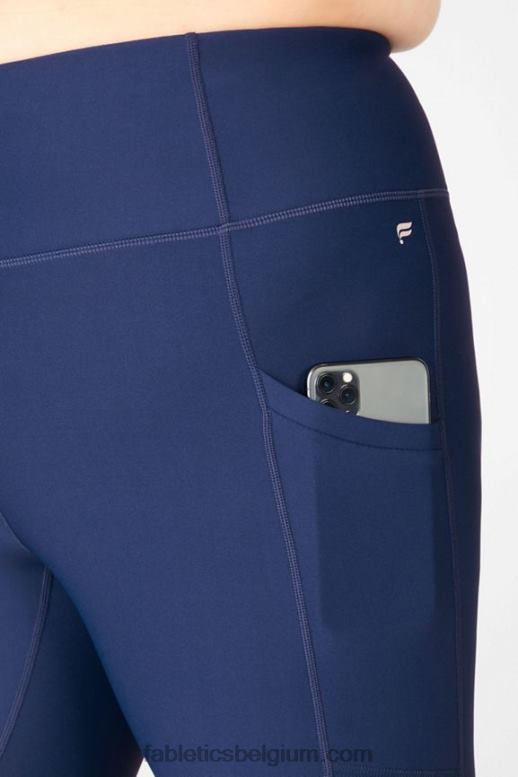 marine vrouwen therma-flex legging met hoge taille en zakken Fabletics LH20J1039