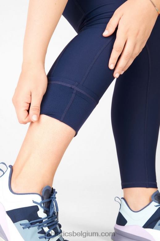 marine vrouwen therma-flex legging met hoge taille en zakken Fabletics LH20J1039