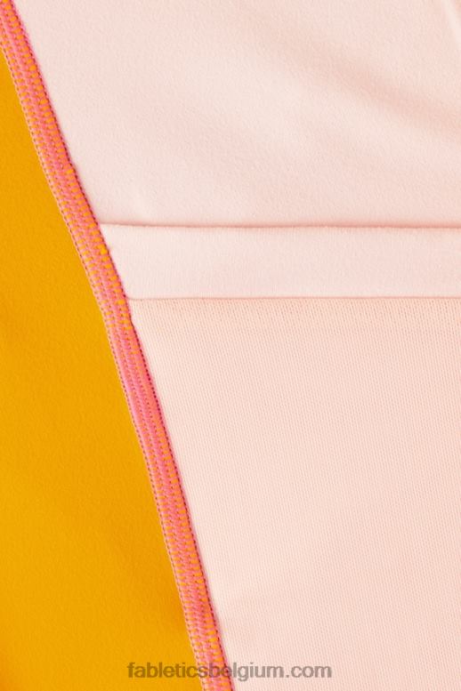 middagzon/roze botercreme vrouwen powerhold capri met hoge taille voor onderweg 44 Fabletics LH20J765