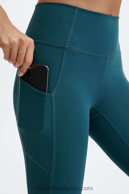 middernacht golf vrouwen oasis pureluxe twist 7/8 legging met hoge taille Fabletics LH20J1143