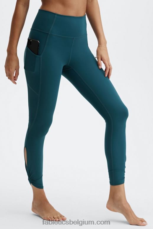 middernacht golf vrouwen oasis pureluxe twist 7/8 legging met hoge taille Fabletics LH20J1143
