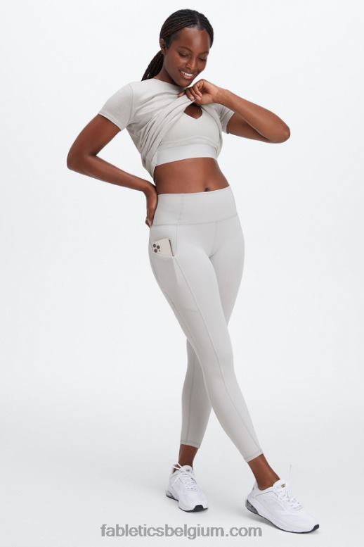 mineraal grijs vrouwen oasis pureluxe 7/8 legging met hoge taille 52 Fabletics LH20J805