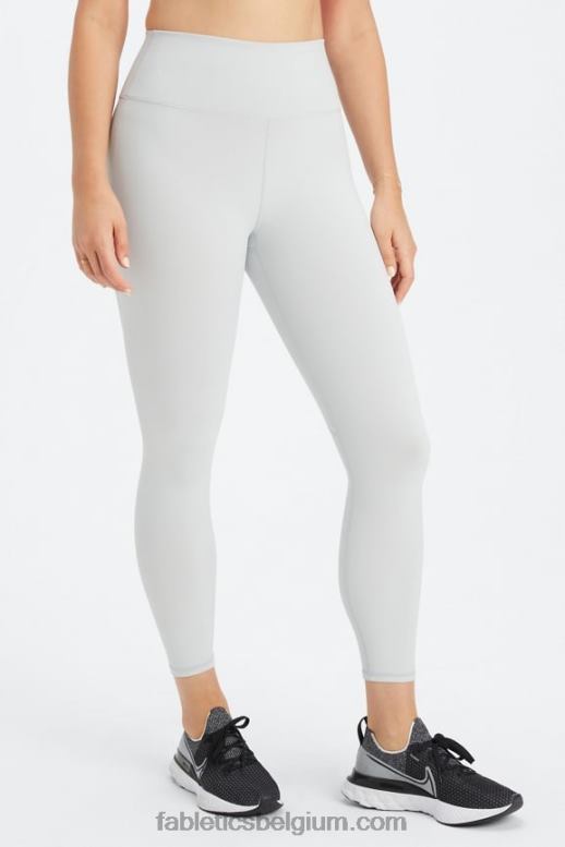 mineraalgrijs/aardbeirood vrouwen boost powerhold hoog getailleerde 7/8 legging 59 Fabletics LH20J845
