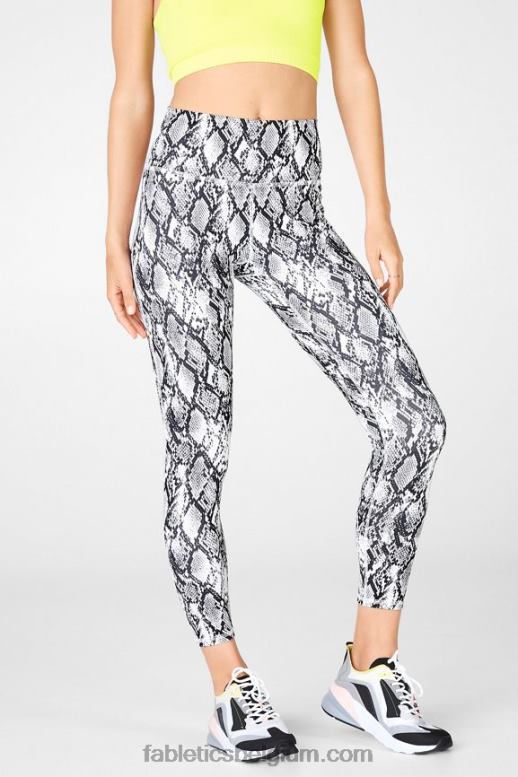 mineraalgrijs/highlighter wavy cheetah vrouwen define powerhold hoog getailleerde 7/8 legging 36 Fabletics LH20J726