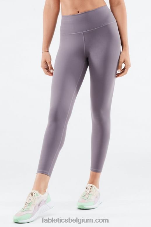 mineraalgrijs/klassiek wit vrouwen define powerhold hoog getailleerde 7/8 legging 33 Fabletics LH20J708