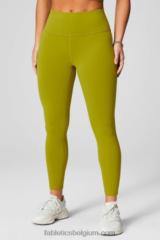 mineraalgrijs/zwart knock-out vrouwen define powerhold hoog getailleerde 7/8 legging 21 Fabletics LH20J652