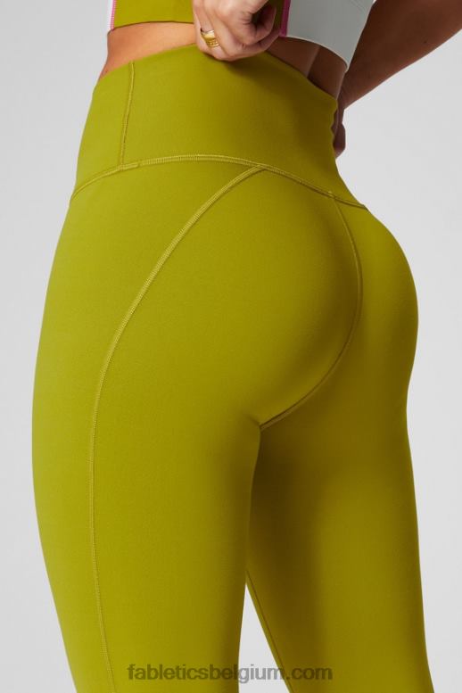 mineraalgrijs/zwart knock-out vrouwen define powerhold hoog getailleerde 7/8 legging 21 Fabletics LH20J652