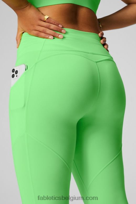 mint gloed neon vrouwen oasis pureluxe legging met hoge taille 68 Fabletics LH20J902