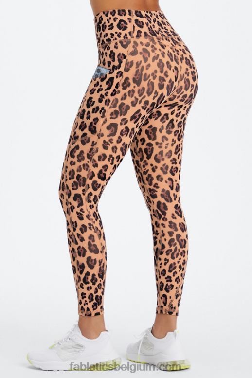 natuurlijk luipaard vrouwen oasis pureluxe 7/8 legging met hoge taille 51 Fabletics LH20J800