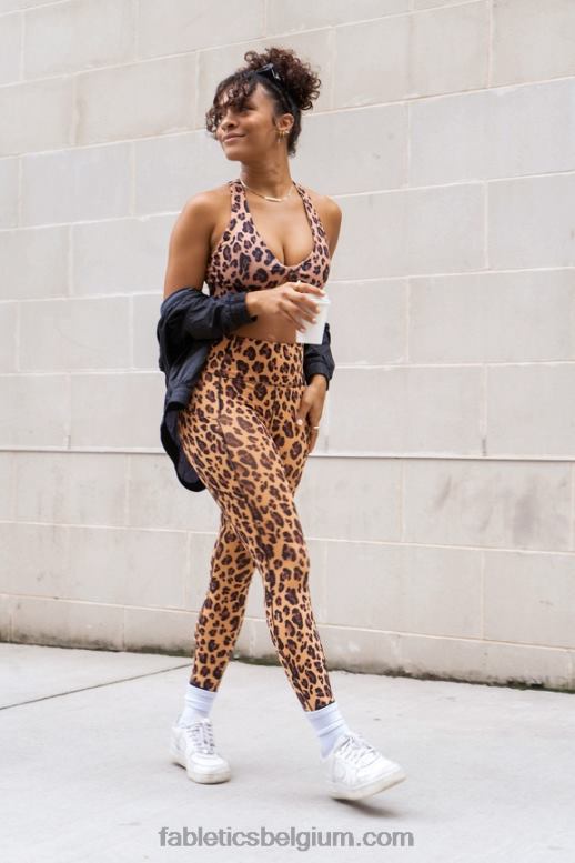 natuurlijk luipaard vrouwen oasis pureluxe 7/8 legging met hoge taille 51 Fabletics LH20J800