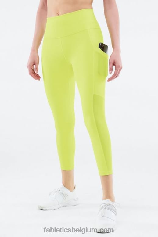 neon vrouwen powerhold capri met hoge taille voor onderweg 46 Fabletics LH20J773