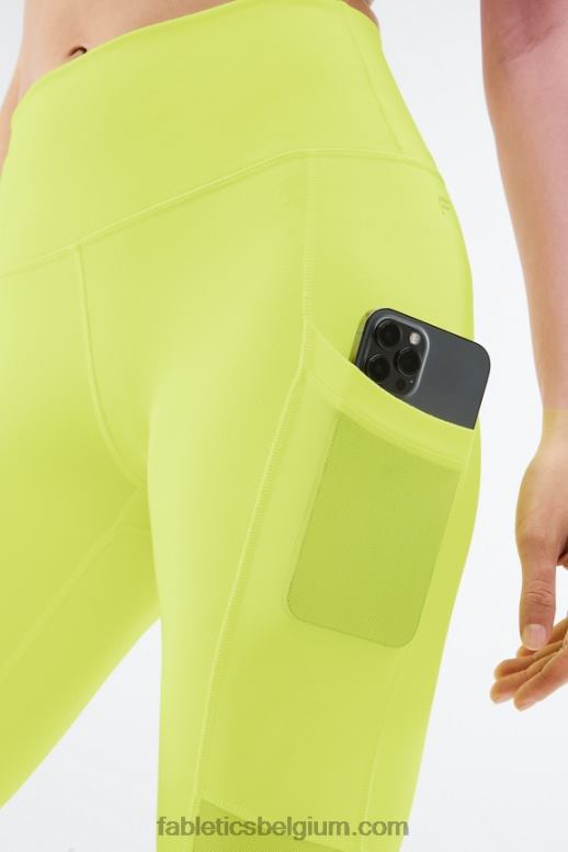 neon vrouwen powerhold capri met hoge taille voor onderweg 46 Fabletics LH20J773