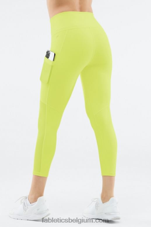 neon vrouwen powerhold capri met hoge taille voor onderweg 46 Fabletics LH20J773