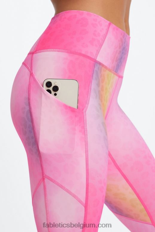 ombre luipaard vrouwen oasis pureluxe 7/8 legging met hoge taille 51 Fabletics LH20J802