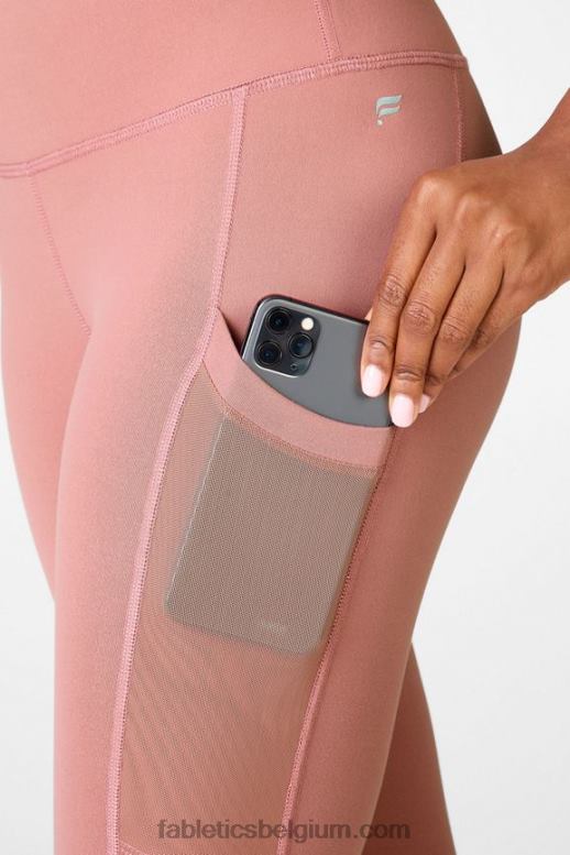 orchidee rook vrouwen powerhold capri 45 met hoge taille voor onderweg Fabletics LH20J771