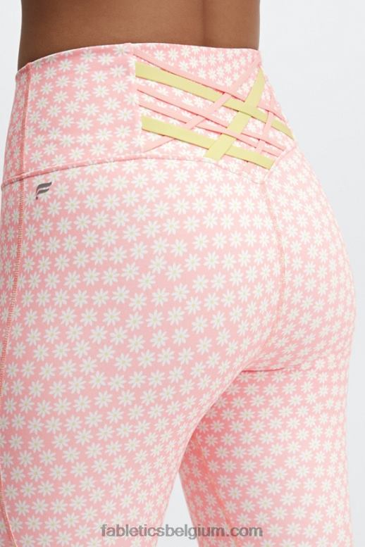 porter daisy/roze stof/wilde limoen vrouwen boost powerhold hoog getailleerde 7/8 legging 61 Fabletics LH20J858