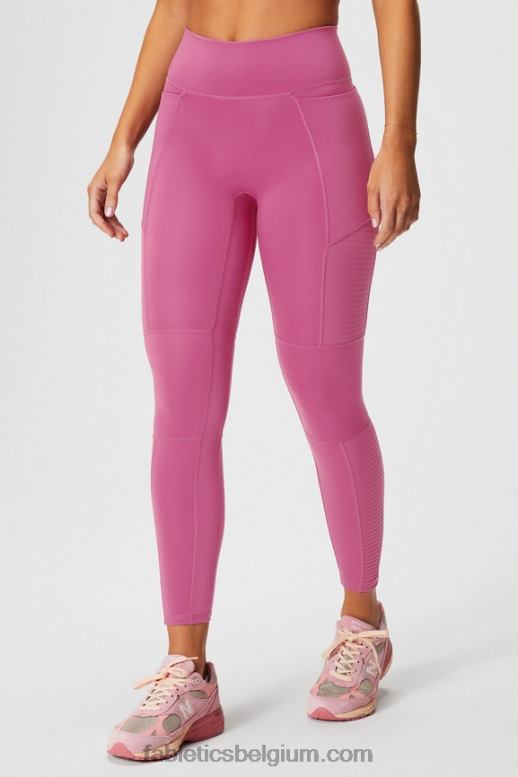 rode wangen vrouwen motion365+ motorlegging met hoge taille Fabletics LH20J1026