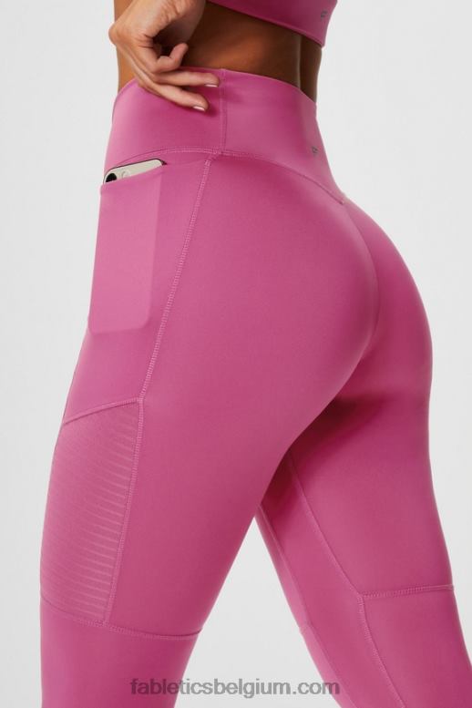 rode wangen vrouwen motion365+ motorlegging met hoge taille Fabletics LH20J1026