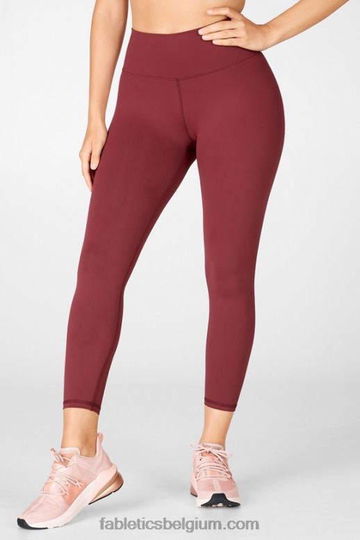 roest/stoffig ceder/parelroze vrouwen boost powerhold hoog getailleerde 7/8 legging 73 Fabletics LH20J927