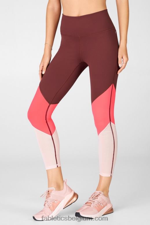 roest/woestijnroos/parelroze vrouwen zone hoge taille 7/8 Fabletics LH20J1051