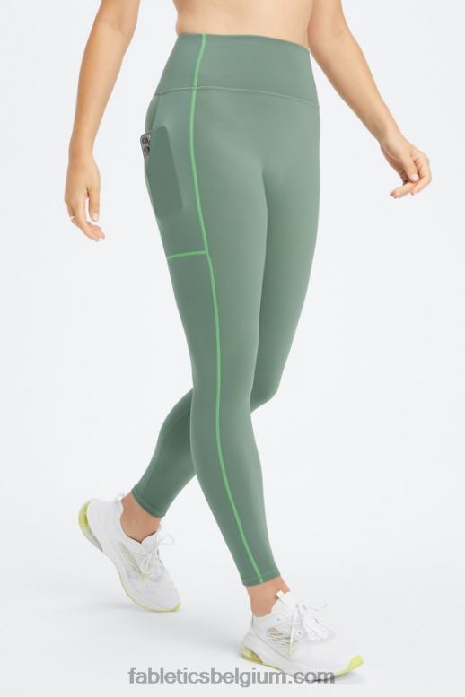 rook groene/zure appel vrouwen trinity motion365+ hw utility legging Fabletics LH20J1089