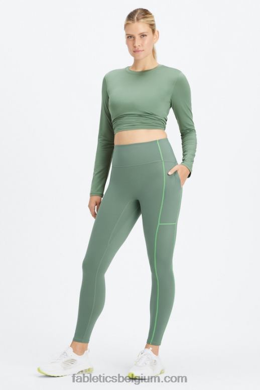 rook groene/zure appel vrouwen trinity motion365+ hw utility legging Fabletics LH20J1089