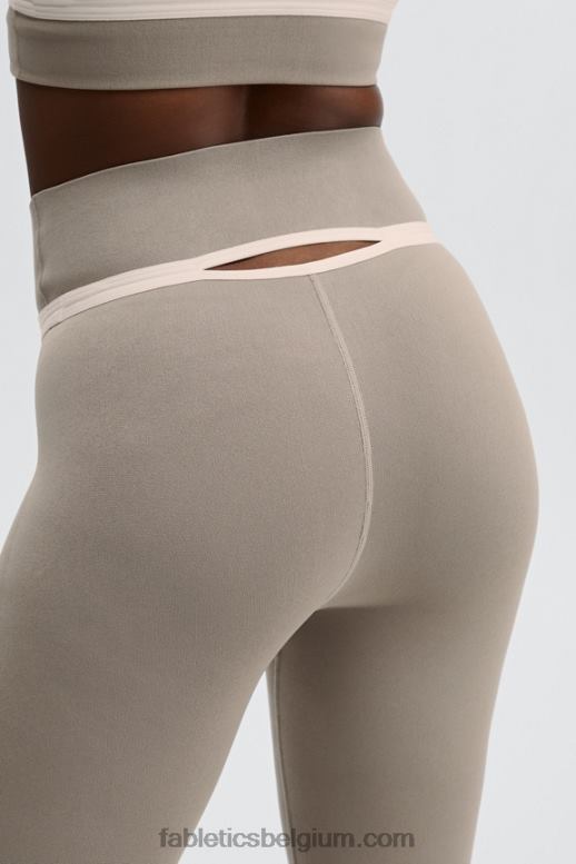 rook/opaal vrouwen sculptknit hoog getailleerde uitgesneden legging Fabletics LH20J1176