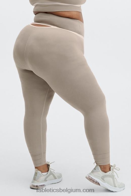 rook/opaal vrouwen sculptknit hoog getailleerde uitgesneden legging Fabletics LH20J1177