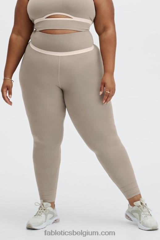 rook/opaal vrouwen sculptknit hoog getailleerde uitgesneden legging Fabletics LH20J1177