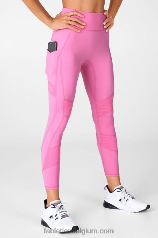 roze branding vrouwen overal motion365 hoog getailleerde moto 7/8 legging Fabletics LH20J1237