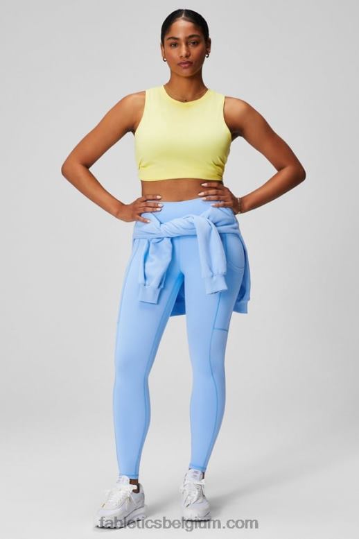 roze escape/flush oranje vrouwen powerhold legging met hoge taille voor onderweg 38 Fabletics LH20J737