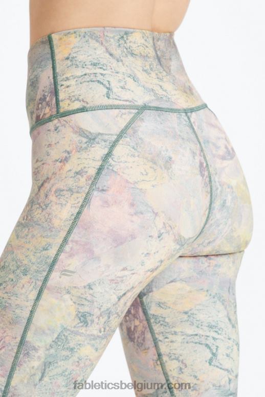 roze escape large zomergekte/reflecterend zilver vrouwen define powerhold hoog getailleerde 7/8 legging 28 Fabletics LH20J685