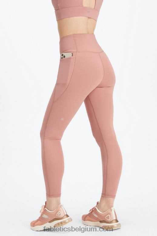 roze kloof vrouwen oasis pureluxe hw gekruiste 7/8 legging Fabletics LH20J934
