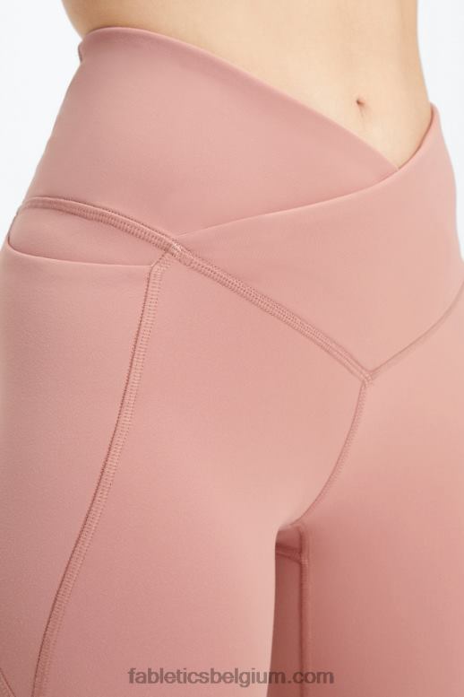 roze kloof vrouwen oasis pureluxe hw gekruiste 7/8 legging Fabletics LH20J934