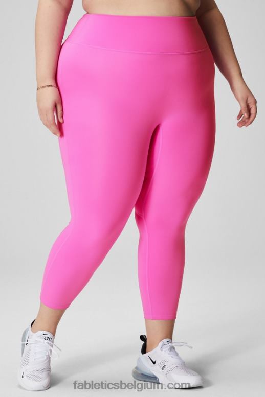 roze ontsnapping/maagdenpalm vrouwen trinity motion365+ capri met hoge taille Fabletics LH20J994