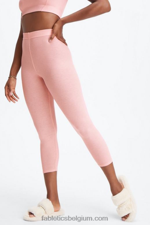 roze stofheide vrouwen restoreknit 7/8 legging met ultrahoge taille Fabletics LH20J1066