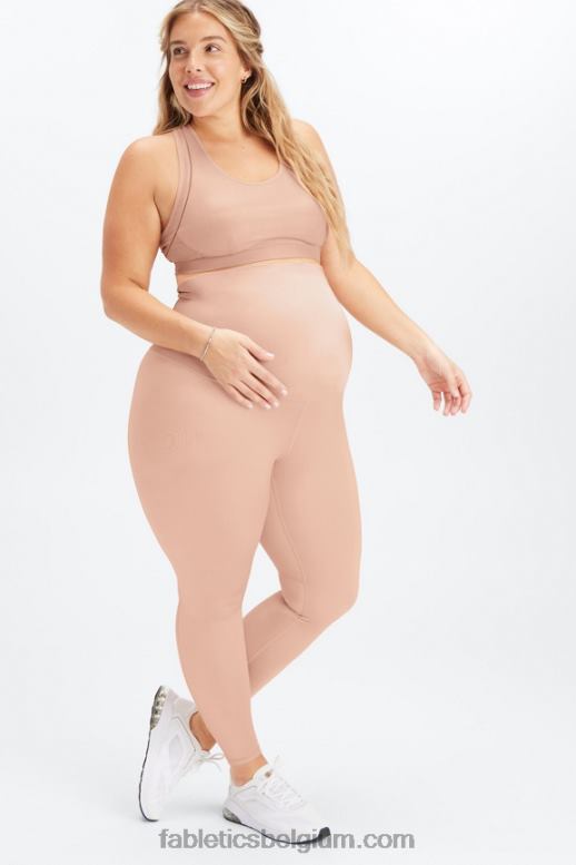 roze tint glans vrouwen glanzende hoog getailleerde zwangerschapslegging Fabletics LH20J1180